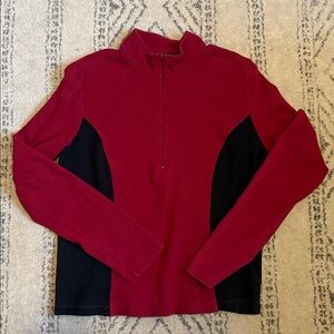 Express Red Quarter-Zip Pullover XL